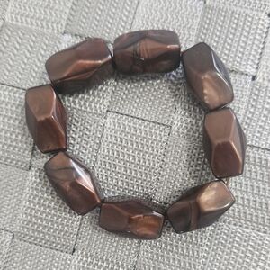 Chunky Brown Beaded Bracelet
